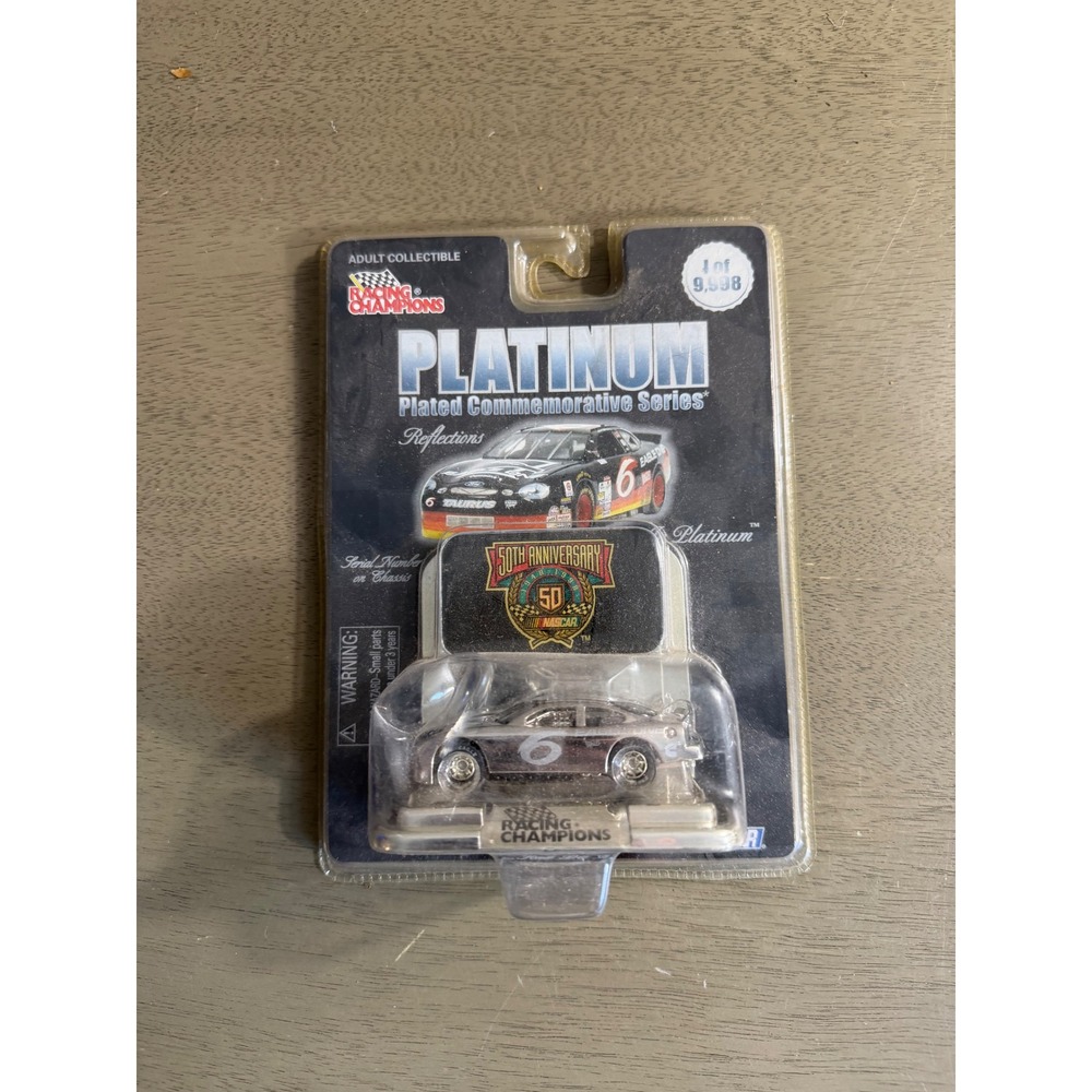 Racing Champions Mark Martin 6 Platinum Plated NASCAR 50th Anniversary 1 of 9998